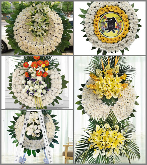 湖北黄冈市黄梅县濯港镇严畈村花圈速递